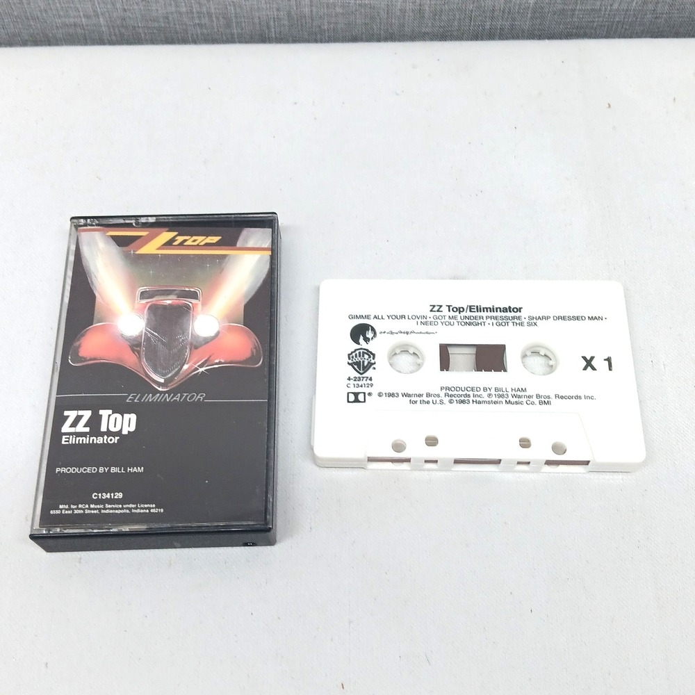 ZZ Top Eliminator Cassette Tape RCA Music‎ Service Club Edition Tested 80s Music